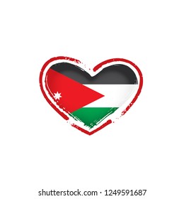 Jordan flag, vector illustration on a white background
