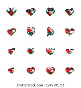 Jordan flag, vector illustration on a white background