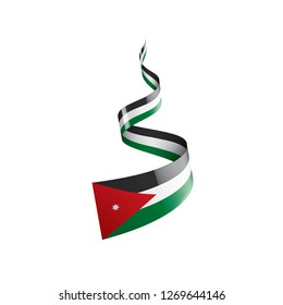 Jordan flag, vector illustration on a white background