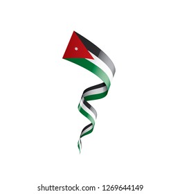 Jordan flag, vector illustration on a white background