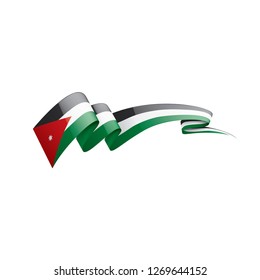 Jordan flag, vector illustration on a white background