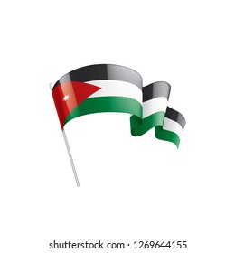 Jordan flag, vector illustration on a white background