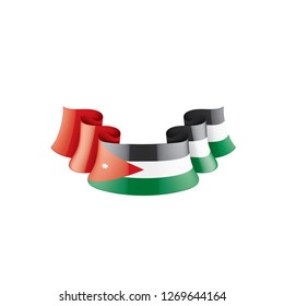 Jordan flag, vector illustration on a white background