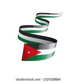 Jordan flag, vector illustration on a white background