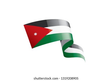 Jordan flag, vector illustration on a white background