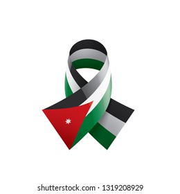 Jordan flag, vector illustration on a white background
