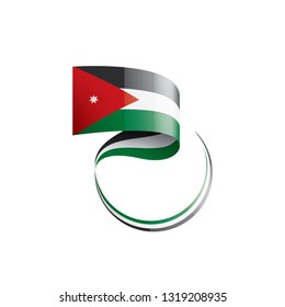 Jordan flag, vector illustration on a white background
