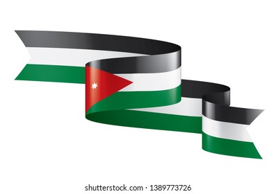 Jordan flag, vector illustration on a white background