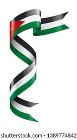Jordan flag, vector illustration on a white background
