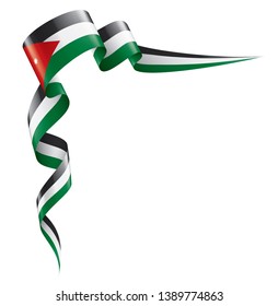 Jordan flag, vector illustration on a white background