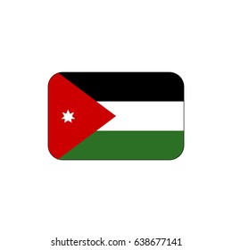 Jordan flag vector isolated on white background.   