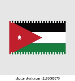 Vector de bandera de Jordania. Bandera nacional