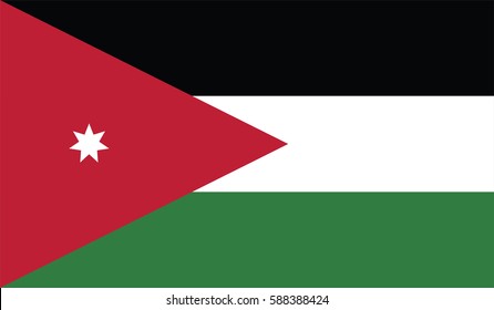 Jordan flag vector. page symbol for your web site design Jordan flag logo, app, UI. Jordan flag Vector illustration, EPS10.