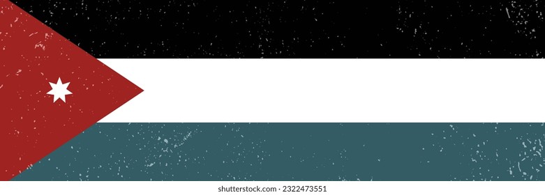 Jordan flag vintage Banner, vector design