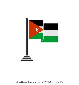 Jordan flags icon set, Jordan independence day icon set vector sign symbol