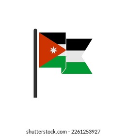 Jordan flags icon set, Jordan independence day icon set vector sign symbol