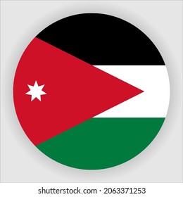 Flaggensymbol von Jordan Flat Rounded Country