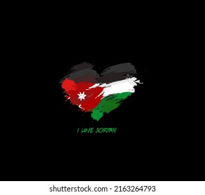 Jordan grunge flag heart for your design