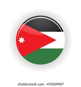 Jordan icon circle isolated on white background. Amman icon vector illustration