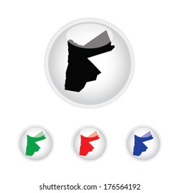 Jordan Icon Illustration with Four Color Variations