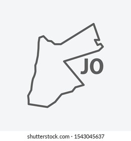 Jordan icon line symbol. Isolated vector illustration of  icon sign concept for your web site mobile app logo UI design.
