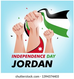 Jordan Independence day background vector. EPS 10