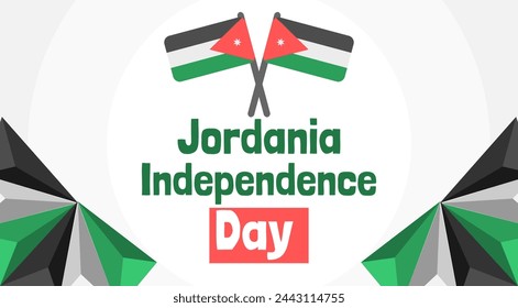 Jordan Independence Day banner design vector
