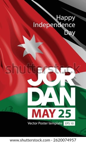 Jordan Independence Day poster design template.