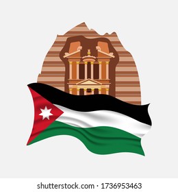 Plantilla de diseño de vectores del Día de la Independencia de Jordania