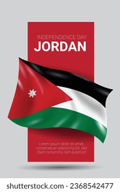 Bandera vectora del Día de la Independencia de Jordania