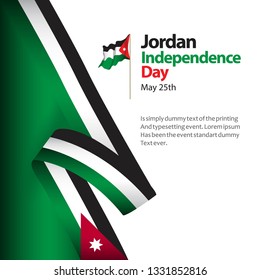 Jordan Independence Day Vector Template Design Illustration