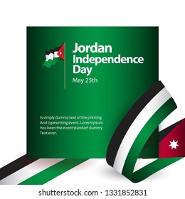 Jordan Independence Day Vector Template Design Illustration