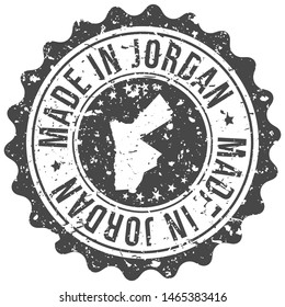 Jordan Made In Map. Travel Stamp Icon. Product Design Badge. Export Seal.