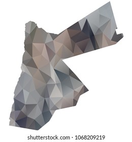 jordan map - Black, grey, geometric rumpled low poly style gradient graphic background, polygonal design for your. Vector illustration eps 10.