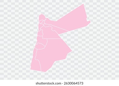 Jordan Map Blush Color on White Background quality files Png