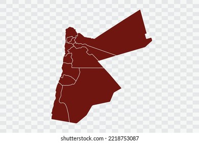 Jordan Map burnt brown Color on White Background quality files Color (701205) png