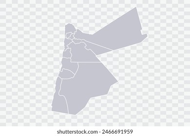 Jordan Map Cloud Color on White Background quality files Png