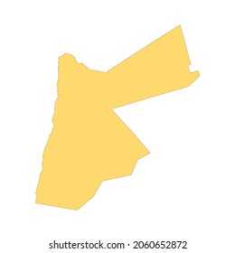 Elemento de línea de color del mapa de Jordania. Frontera del país. elemento de diseño de interfaz gráfica de usuario (GUI) de UI UX. Trazo editable.