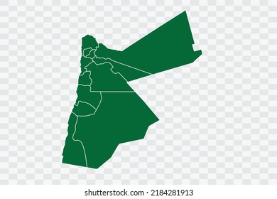 Jordan Map green Color on White Background quality files Png