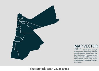 Jordan map High Detailed on white background. Abstract design vector illustration eps 10
