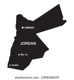 Jordan map Symbol Vektorgrafik einfaches Design