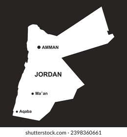 Icono de mapa Jordania ilustración de vector diseño simple