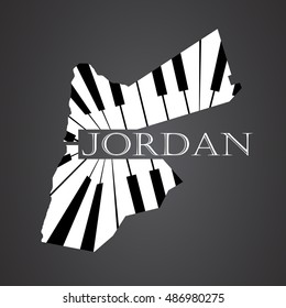 jordan map logo made from piano