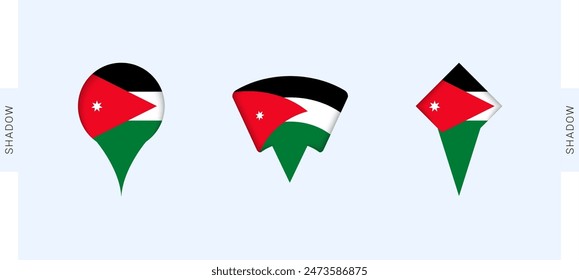 Jordan Map Markers Set. Perfect for projects related to Jordan, travel, geography, and international representation. Vector collection.