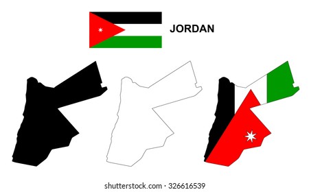 Jordan map vector, Jordan flag vector, isolated Jordan