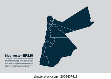Jordan map vector. isolated on light gray background