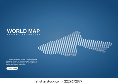 Jordan Map - World map International vector template with isometric top and white pixel, grid, grunge, halftone style isolated on blue background for design, web - Vector illustration eps 10