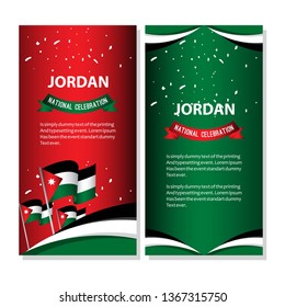 Jordan National Celebration Poster Vector Template Design Illustration