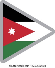 Jordan national flag icon vector Illustration material
