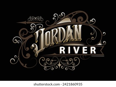 JORDAN RIVER lettering custom design